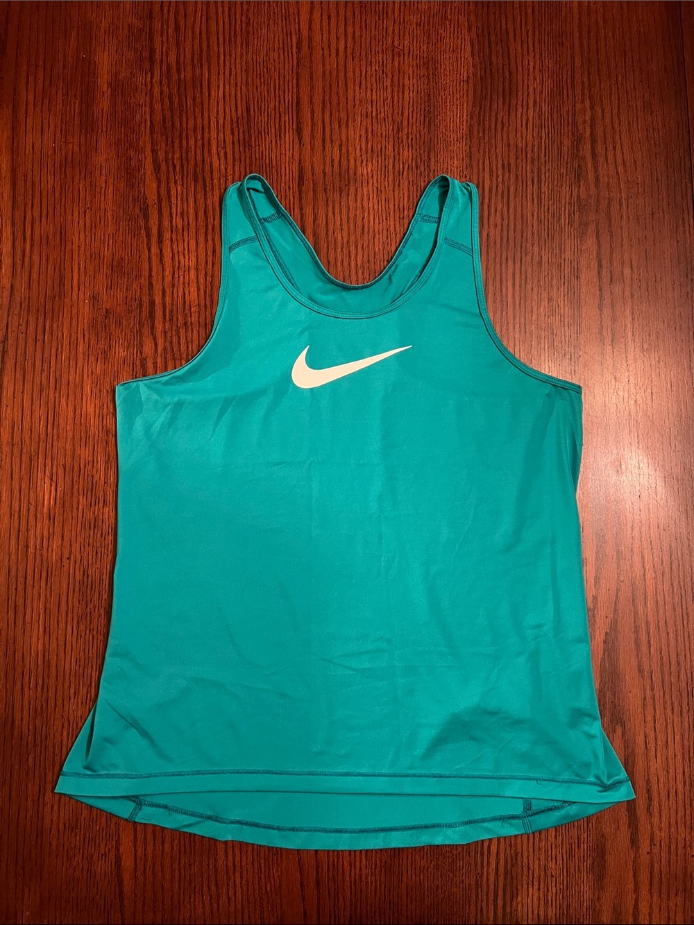 Nike Women's Turquoise Athletic Tank with White Swoosh